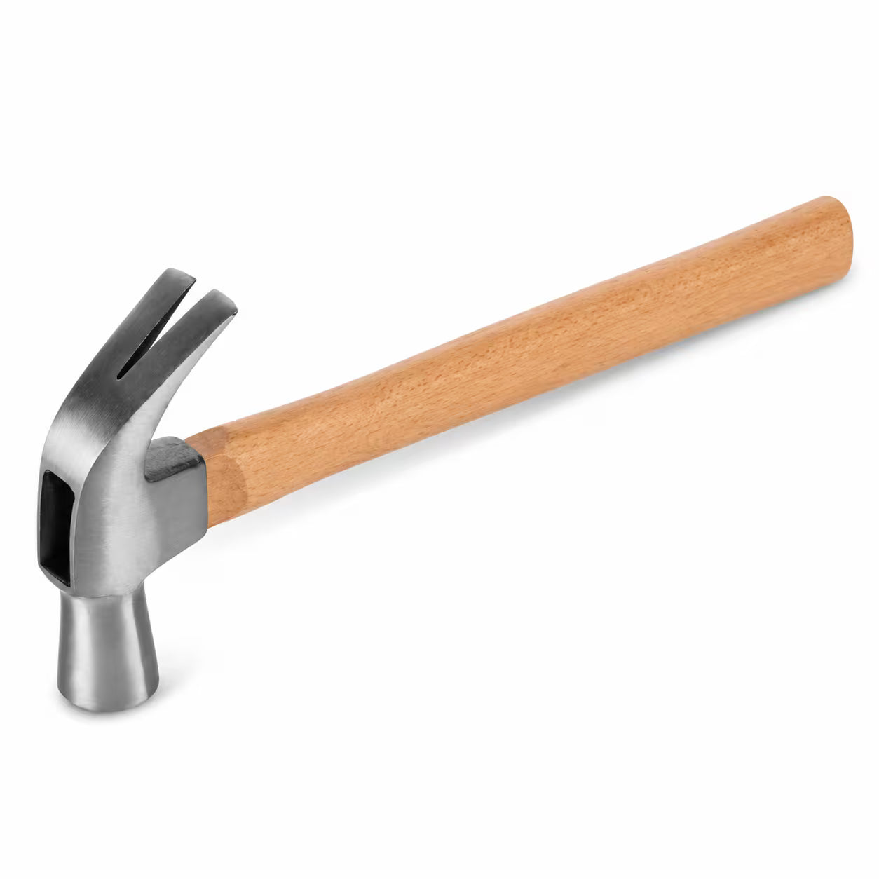 450g Claw Hammer – Natural Wood, Steel Head, Curved Nail Pulling Claw, Wooden Handle for Carpentry, Home Repair, Workshop & DIY