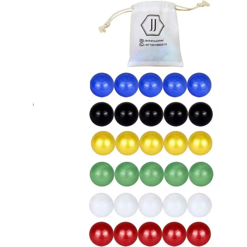 Jackaroo Joker Glass Marbles - Multicolor Glass Game Marbles for Jackaroo Board Games, Replacement Marbles for Family Board Games, Colorful Game Pieces & Accessories