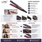 Professional Wide Plate Flat Iron Black Pink