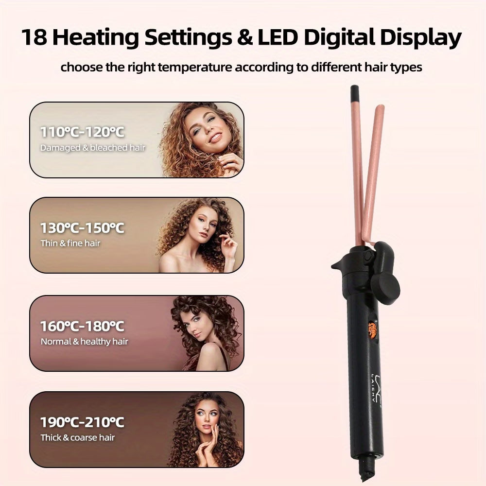 Deep Wave Hair Curler with LCD Screen, 45W