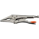 9-Inch Long-Nose Locking Pliers - Style 3, Heavy-Duty Chrome-Plated Steel Slim-Jaw Pliers, Precision Gripping, Bending & Holding Tool for Mechanics, Workshop & DIY
