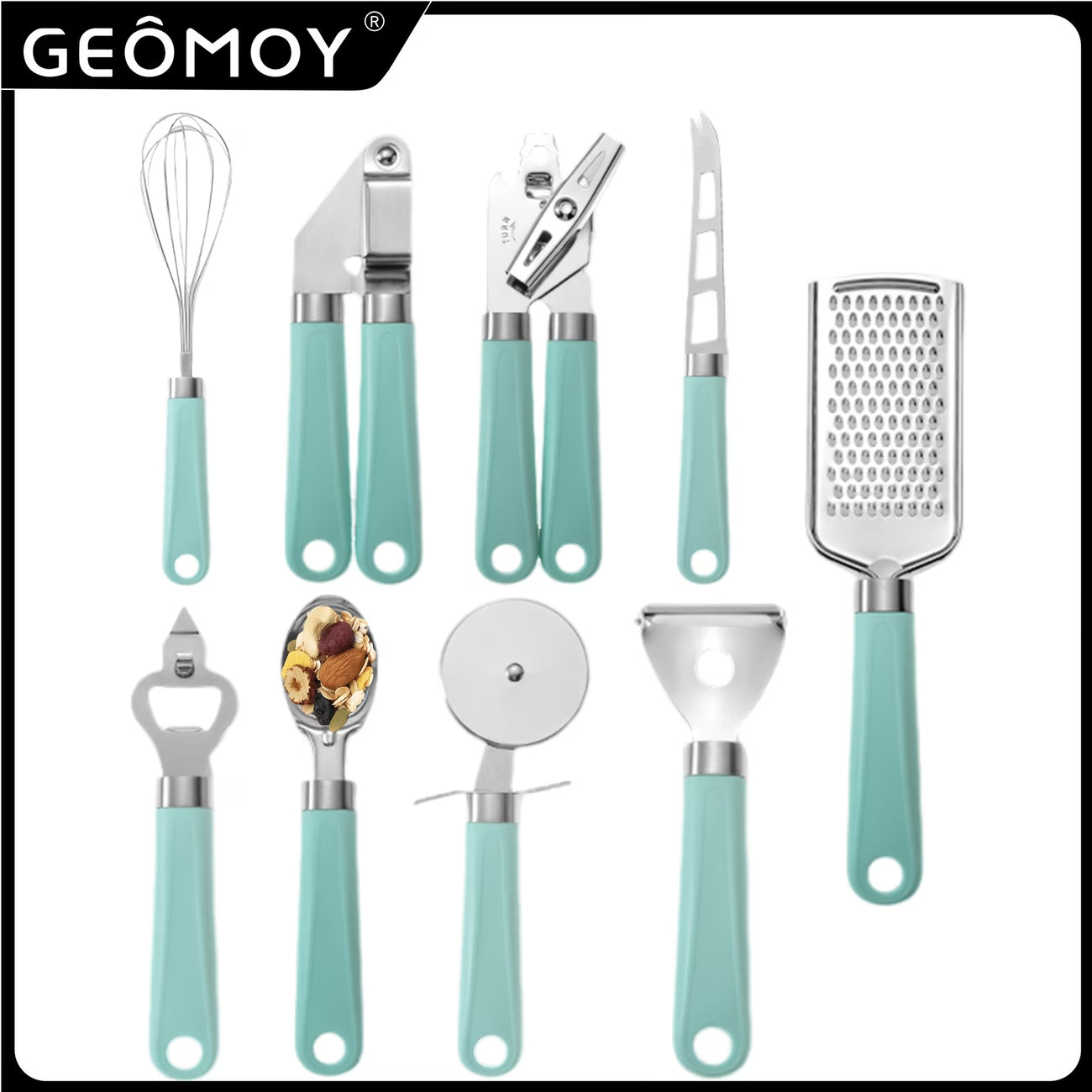 9-Piece Stainless Steel Kitchen Utensil & Gadget Set