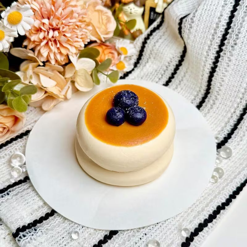 Blueberry Squishy Toy – Yellow Chubby Food-Grade Silicone Squeeze Fidget Toy
