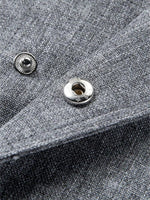 Men’s Short-Sleeve Breathable Gray Chef Jacket in Grey (Size: AE XXS) – Neck Button-Front Summer Mesh Uniform