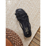 Women’s Cross-Strap Flat Sandals – Lightweight and Comfortable Slide Shoes