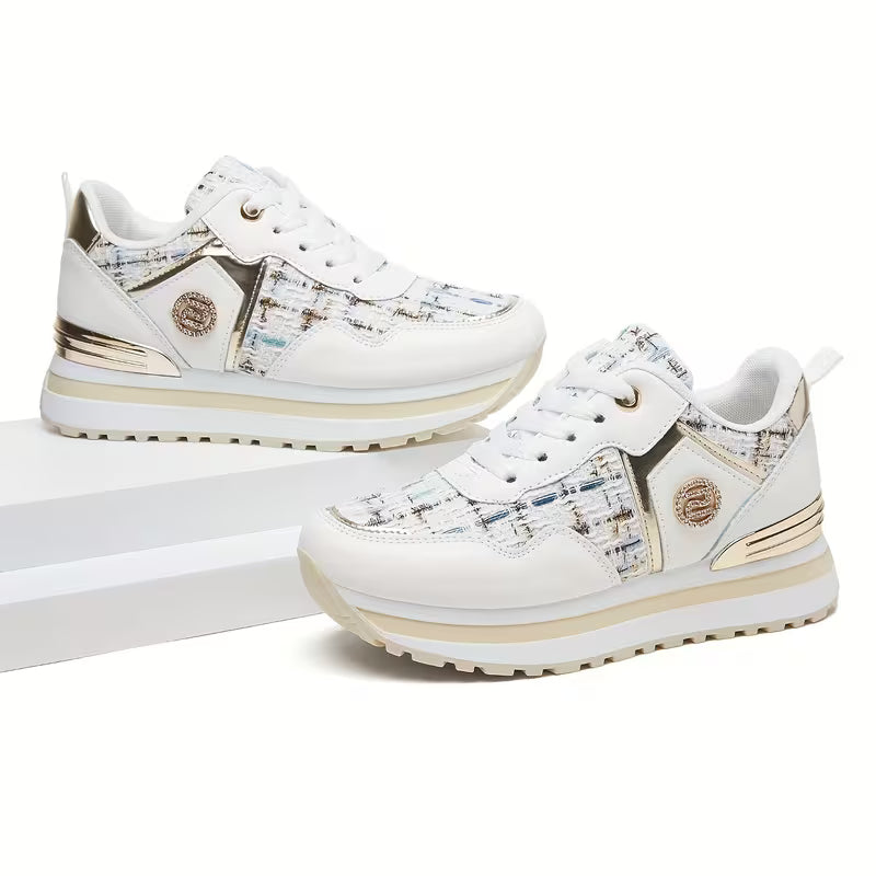 Women's Casual Running Sneakers – Raised Sole, Comfortable Spring Footwear