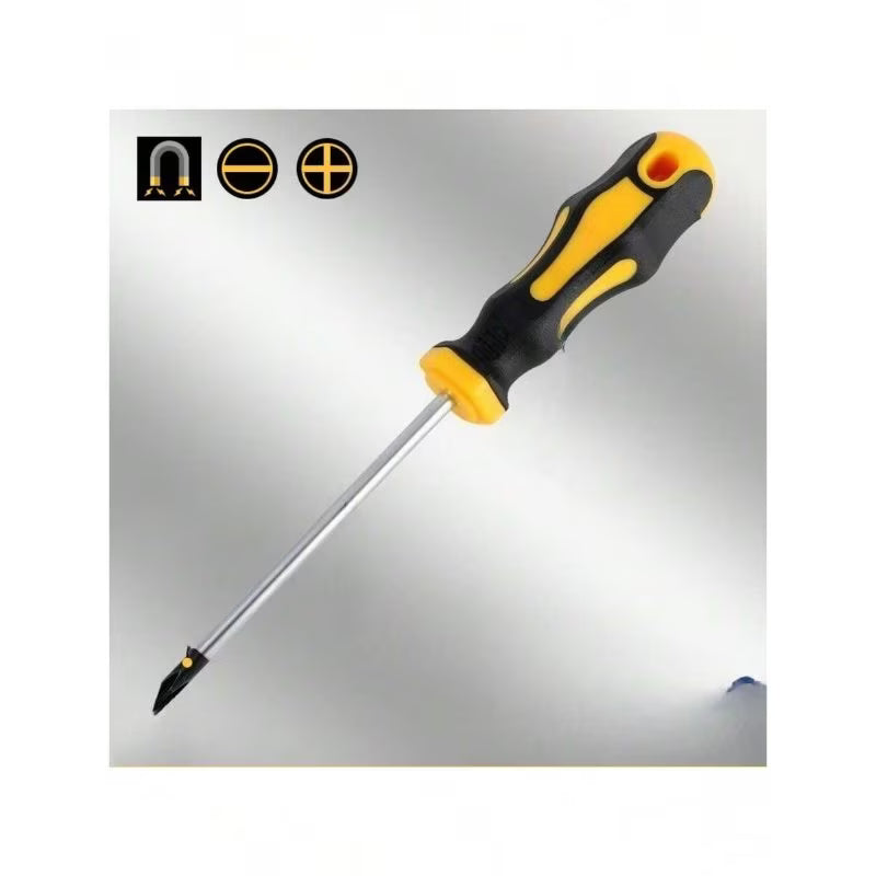 Magnetic Screwdriver Set - Multicolor, 11pcs Black & Yellow Screwdrivers, Flat Head & Cross Head Screwdrivers, Professional Padded Handles, Key Screwdriver, Aluminum Alloy Hand Tool Set