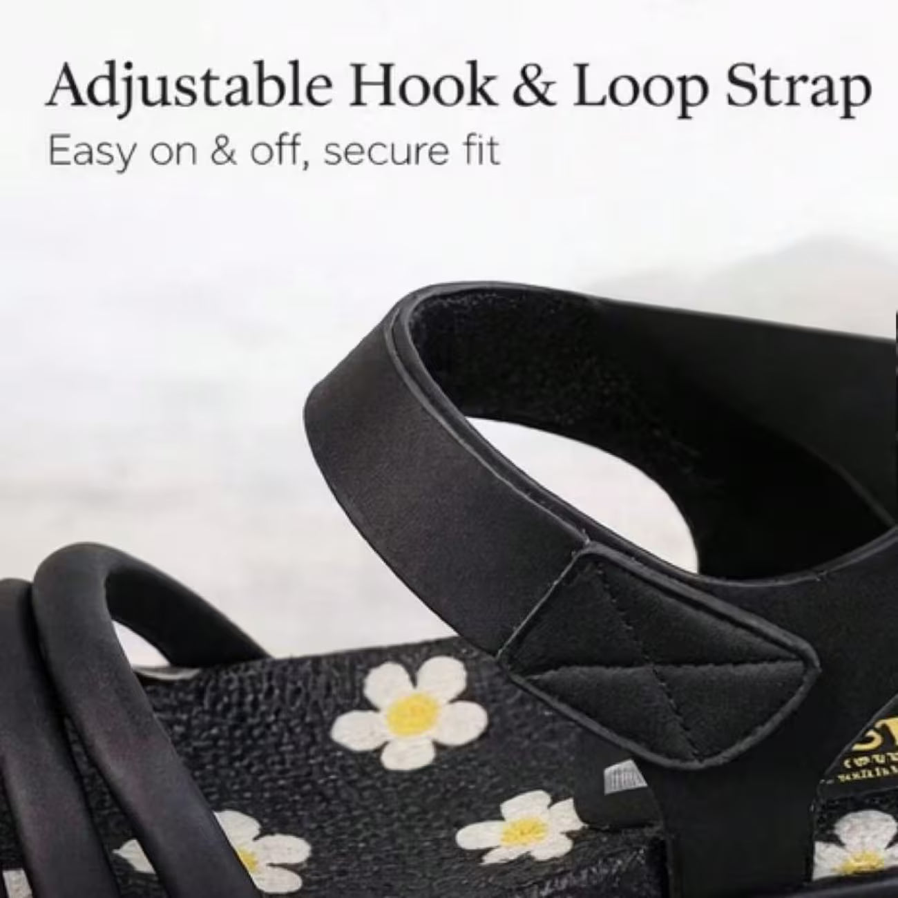 Women’s Floral Wedge Sandals – Open-Toe Ankle-Strap Summer Shoes