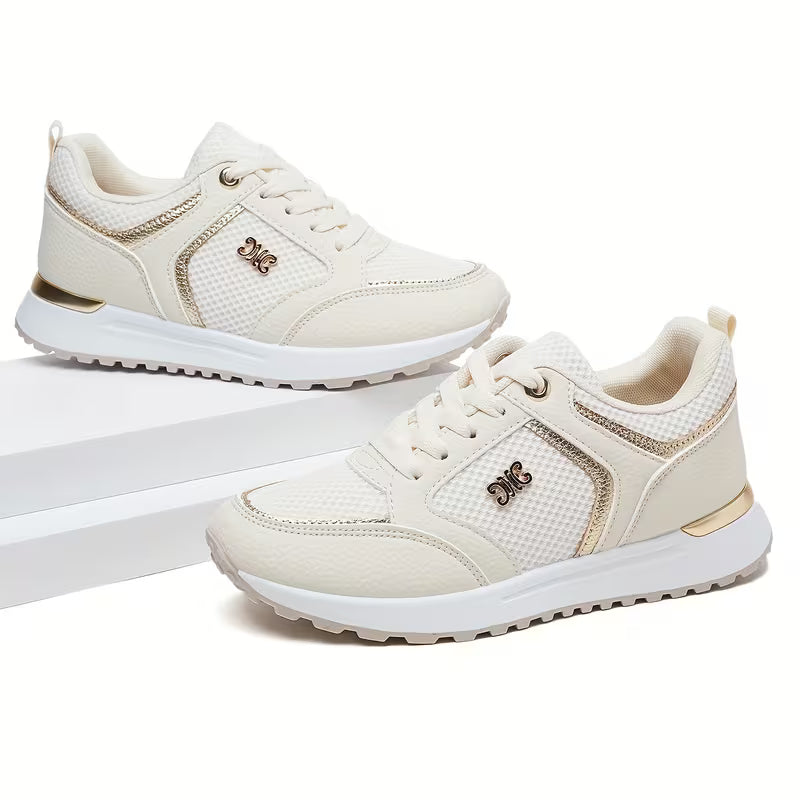 Women's Height-Increasing Sneakers – Anti-Slip, Lace-Up, Soft Sole, Wear-Resistant