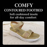 Women’s Open-Toe Wedge Sandals – Lightweight Platform Heels with Ankle Straps