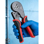 Manual Wire Crimping Tool - Black & Red, HSC8 16-6 Ring Terminal Crimper, 0.08-16mm² Wire Range, 30-5AWG, Aluminum Alloy Hand Crimping Pliers for Electrical Installation & Cable Terminals
