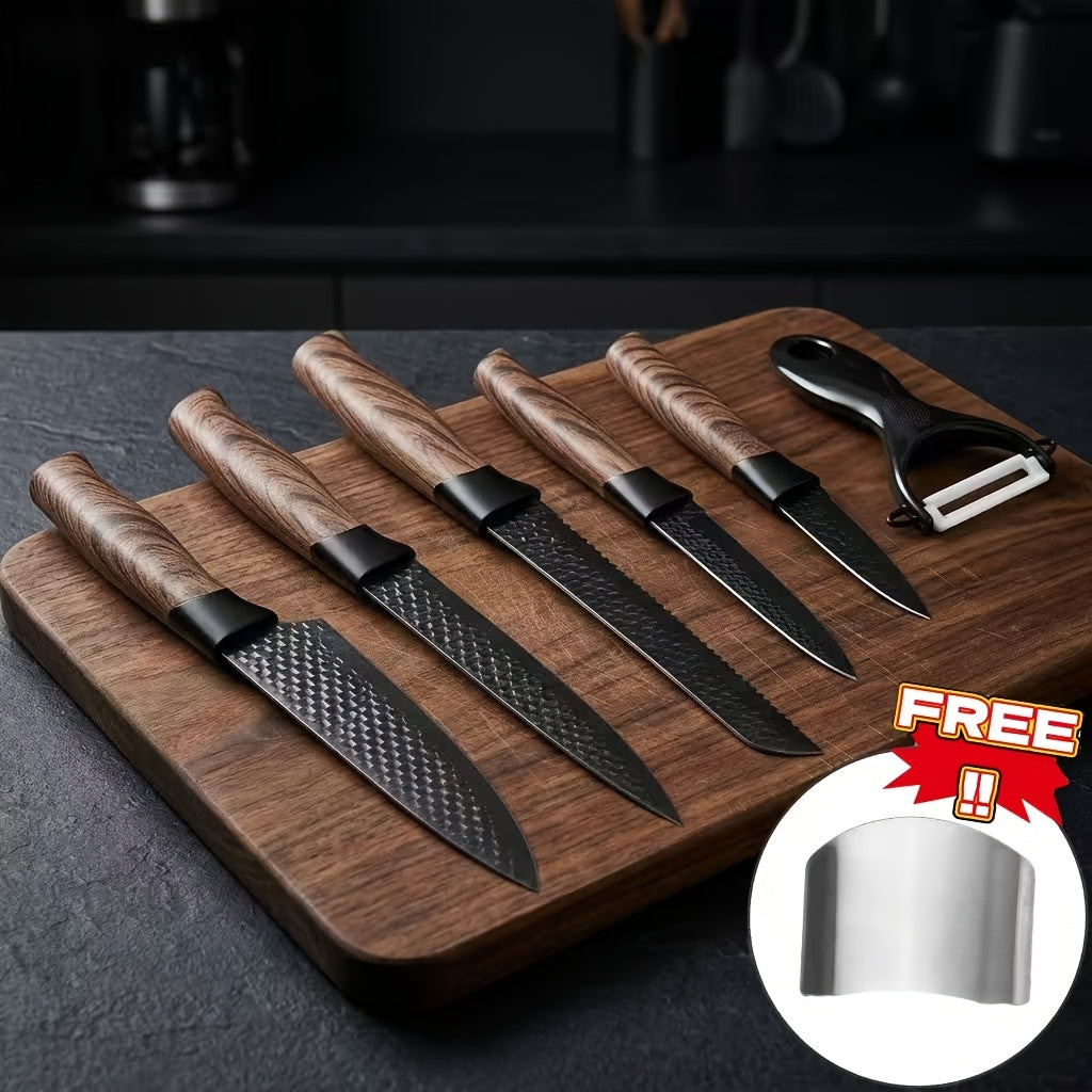 6-Piece Kitchen Knife Set – Sharp Chef Knives with Ergonomic Handles & Gift Box