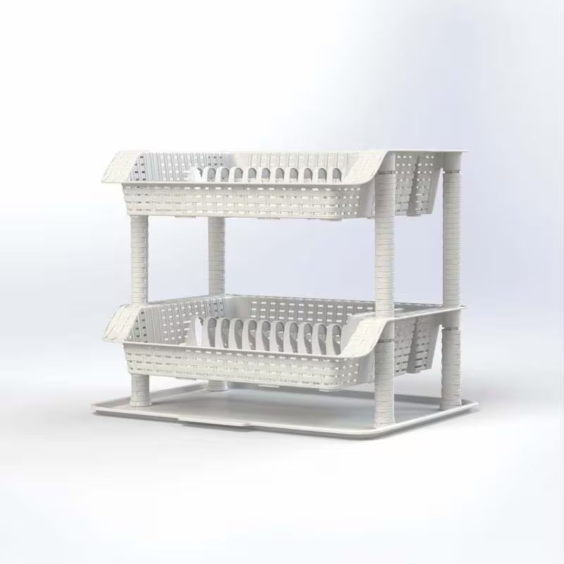 2-Tier Dish Drying Rack – Space-Saving Kitchen Organizer for Plates, Bowls & Utensils