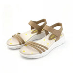 Women’s Floral Wedge Sandals – Open-Toe Ankle-Strap Summer Shoes