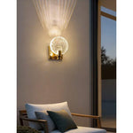 1pc Modern Crystal Bubble Shade Wall Light - Multicolor & Elegant Golden, 5W LED Sconce, 16cm High (6in), Crystal Decorative Wall Lamp, Modern Bedroom, Hallway & Bedside Lighting