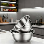 2-Piece Kitchen Colander Set – Draining Baskets & Mesh Sieves for Fruits and Vegetables