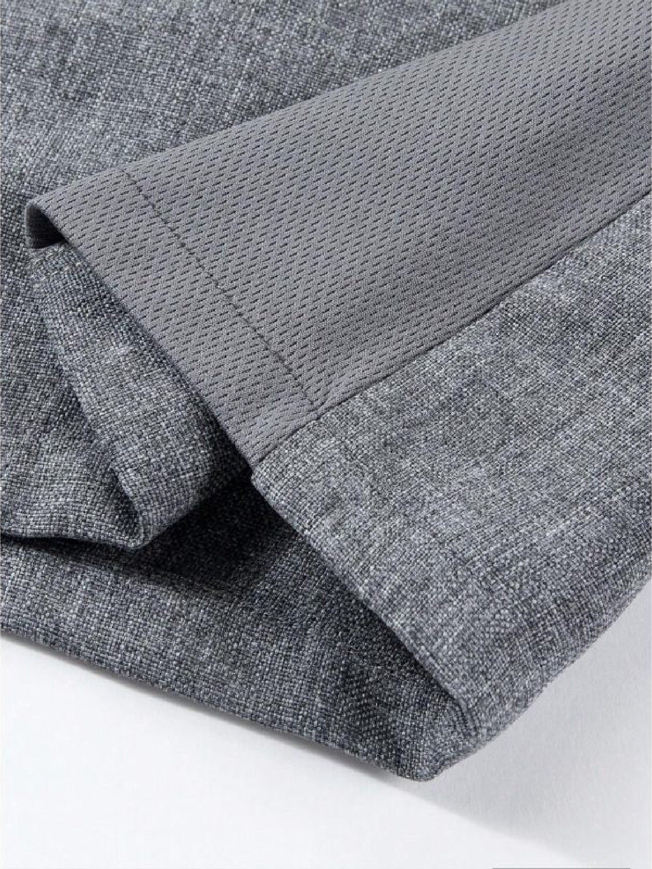 Men’s Short-Sleeve Breathable Gray Chef Jacket in Grey (Size: AE XXS) – Neck Button-Front Summer Mesh Uniform