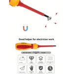 13-Piece Insulated Screwdriver Set – Multi-Color, 1000V Electrical Protection, Interchangeable Heads & Carrying Bag