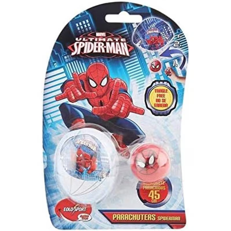 Eolo-Marvel Spider-Man Parachutist Toy - Multicolor Spider-Man Parachute Action Toy, Fun Flying Activity for Kids, Indoor & Outdoor Play Toy, Superhero Gift for Children