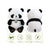 30CM Panda Plush Toy - Black & White Soft Stuffed Animal, Cute Mom & Baby Panda Bear Plushie, Cuddly Panda Toy for Kids, Boys & Girls, Bedroom, Nursery & Home Decor