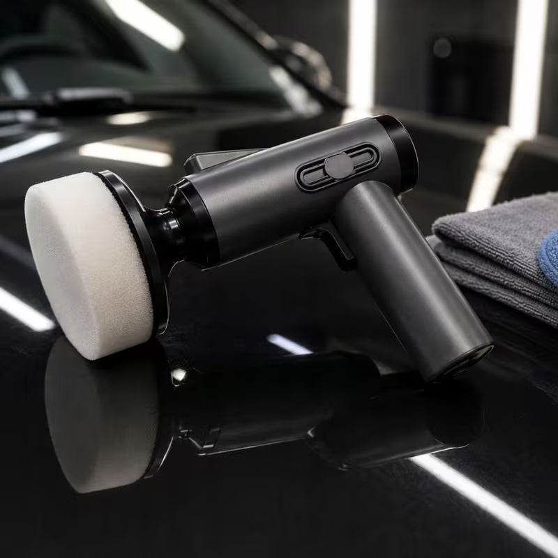 DH Scar Cordless Car Polisher & Buffer Machine (Black) – Rechargeable Dual Speed Electric Waxing & Polishing Tool