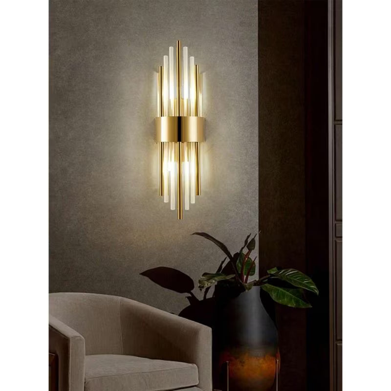 Modern Luxury Gold-Plated Wall Light - Stainless Steel Base, Black & Gold Finish, 1pc/2pcs Decorative Wall Lamp, Modern Sconce for Living Room, Bedroom, Corridor, Cafe & Office