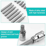 40pcs Torx Screwdriver Socket Kit - Default, Plum Bit, Hex & Spline Socket Set, 1/2" & 3/8" Drive Screwdriver Sockets, Metal Torx Tool Set for Workshop, Factory & Automotive Repair