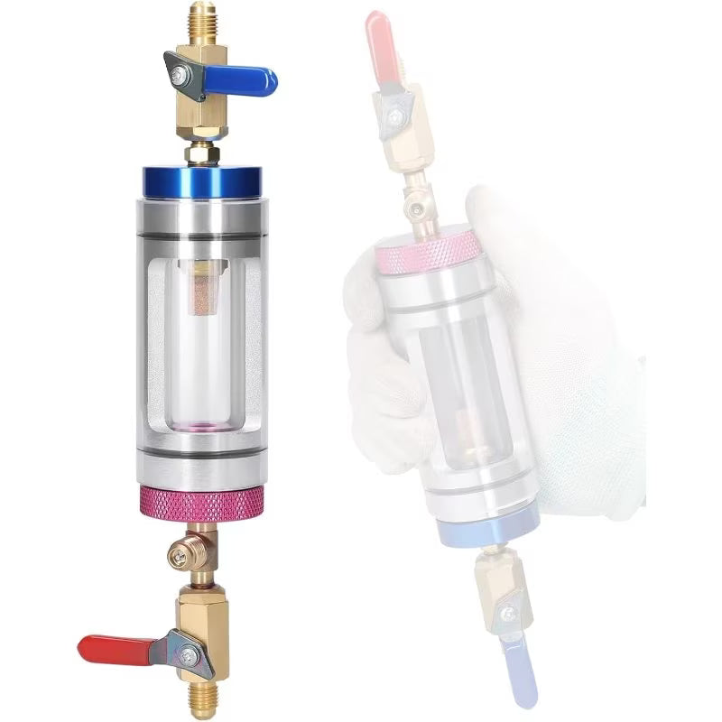 Automatic AC Cooler Filler & Vacuum Pump Assembly with Refrigerant Filtration