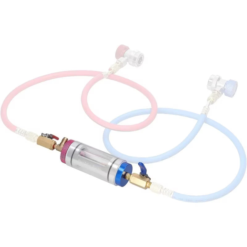 Automatic AC Cooler Filler & Vacuum Pump Assembly with Refrigerant Filtration