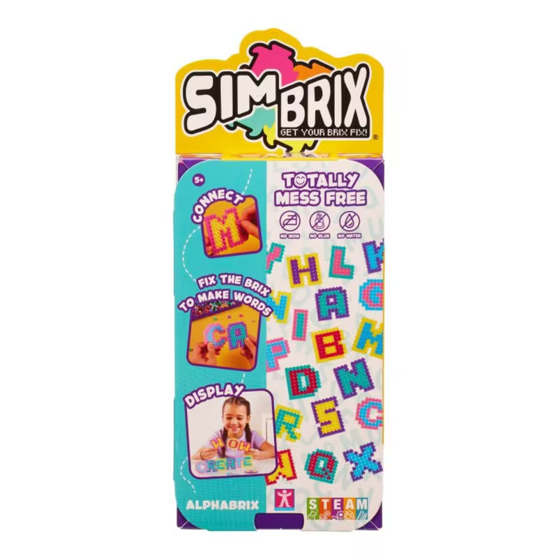 Simbrix Alpha Brix Set – Multicolor Pixel Art Building Beads for Creative DIY Play
