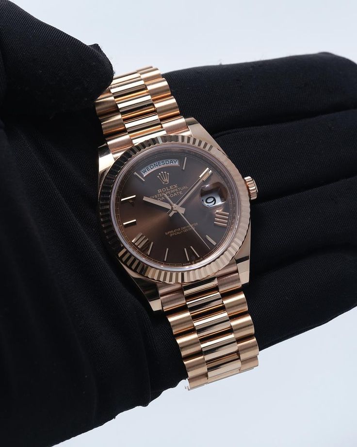 Luxury Rose Gold Men’s Watch – Automatic Day Date Stainless Steel Classic Dress Timepiece