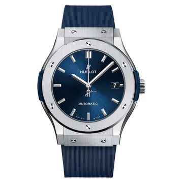 Hublot Classic Fusion Blue Sunray Dial – Titanium Luxury Men’s Watch