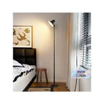 1pc Modern Floor Lamp - Black, USB Powered Dimmable Pole Lamp, Adjustable Height, Built-In USB Port, Downlight Design, Plug-and-Play Table & Floor Lamp for Living Room, Bedroom, Desk & Office