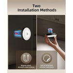 EZVALO RGB Under Cabinet Puck Lights - Black 6-Pack, Rechargeable Motion Sensor Lights, USB Powered LED Cabinet Lights, Remote Control, Dimmable Color-Changing Lighting for Kitchen, Wardrobe & Home