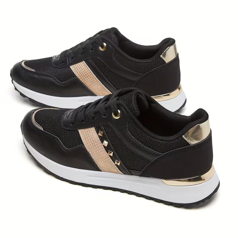 Women's Thick-Sole Sneakers – Breathable Mesh, Soft Sole, Height-Increasing Casual Shoes
