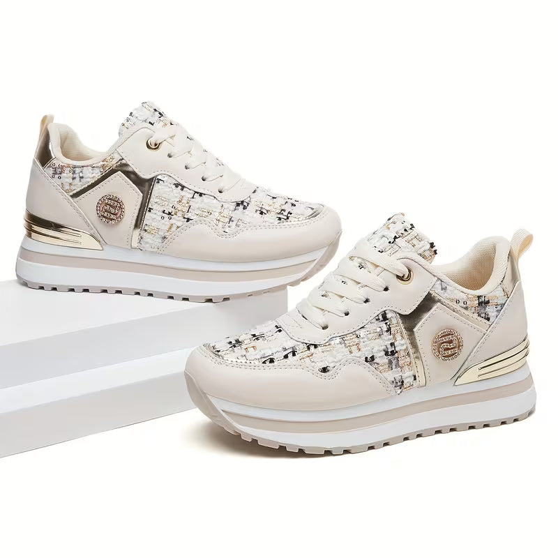 Women's Casual Running Sneakers – Raised Sole, Comfortable Spring Footwear