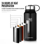 Stainless Steel Vacuum Insulated Water Bottle – Chug Lid, Leak-Resistant & Sweat-Proof