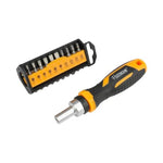 31pcs Ratchet Screwdriver Set - Black/Yellow, 30-In-1 Magnetic Screwdriver Kit, Cr-V Steel Bits, Double-Color Non-Slip Handle, Forward & Reverse Ratchet, Household DIY & Electrical Appliance Repair Tool Set