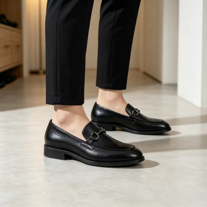 Men's Classic British Style Formal Oxford Shoes – Light Brown & Black