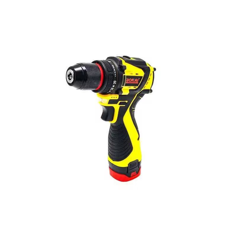 24V Cordless Drill Driver - Black/Yellow, BN-HK117, 2-Speed 350-1350RPM, Adjustable Torque, 3/8" Keyless Chuck, Rechargeable Lithium Battery, 21pcs Drill Bit & Socket Set, Carrying Case for Home DIY, Wood, Plastic & Light Metal