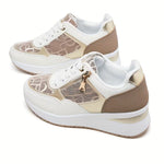 Women's Fashionable Casual Sneakers – Breathable Mesh, Soft Sole, Raised Platform