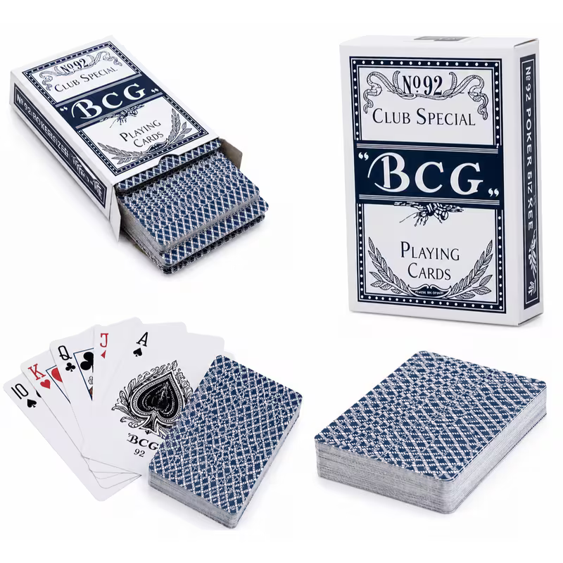 Premium BCG Club Special Playing Cards - Black 2-Pack, Classic Playing Card Decks for Family Games, Poker, Casino-Style Games, Parties & Game Nights