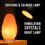 Himalayan Salt Lamp – Natural Pink & Brown, 7-Color Gradient LED Lighting with Warm Glow, USB Powered Crystal Stone Lamp with Wooden Base for Home, Office, Meditation & Night Light Use