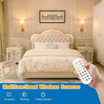 2pcs Rechargeable Wall Lights - Multicolor + 2pcs Golden, RGB LED Bedside Lamps with Remote Control, USB Powered Ambient Lighting, Decorative Wall Lamps, Night Lights & Reading Lamps