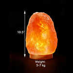 Himalayan Salt Lamp – Natural Pink & Brown, 7-Color Gradient LED Lighting with Warm Glow, USB Powered Crystal Stone Lamp with Wooden Base for Home, Office, Meditation & Night Light Use