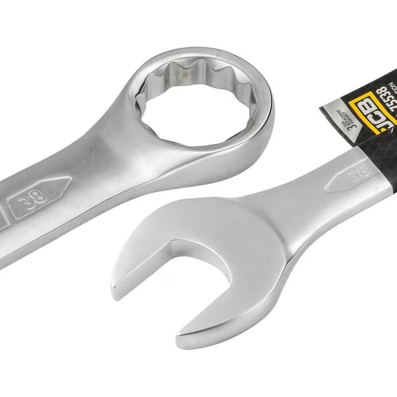 38mm Combination Wrench - Carbon Steel Manual Hand Wrench, Standard Heavy-Duty Wrench for Automotive, Mechanical, Workshop & Repair Applications