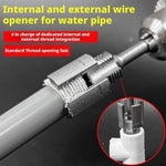Pipe Thread Cutting Tool - Gray, Electric Drill Compatible PVC Pipe Threader Kit, 1/2" & 3/4" Pipe Thread Maker, Dual Internal & External Threading Tool for PPR, PVC & MPP Garden Water Pipes