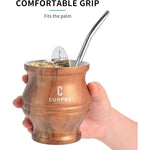Modern Yerba Mate Thermo Cup Set – 304 Stainless Steel Gourd, Bombilla & Cleaning Brush
