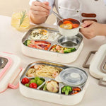 304 Stainless Steel Bento Lunch Box – Divided, Leak-Proof, Insulated with Utensils