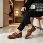 Men's Classic British Style Formal Oxford Shoes – Light Brown & Black
